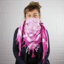 Kufiya - pink - white - Shemagh - Arafat scarf