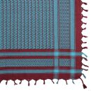 Kufiya - red-bordeaux - turquoise - Shemagh - Arafat scarf