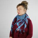 Kufiya - red-bordeaux - turquoise - Shemagh - Arafat scarf