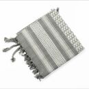 Kufiya - white - grey - Shemagh - Arafat scarf