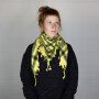 Kufiya - Skulls small yellow - black - Shemagh - Arafat scarf