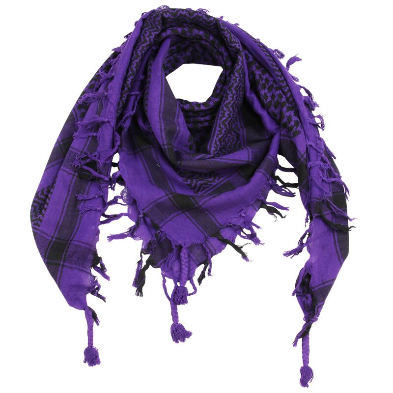 purple and black scarf