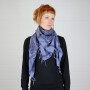 Kufiya style scarf - blue - black - Shemagh - Arafat scarf