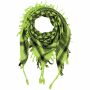 Kufiya - Hearts green-bright green - black - Shemagh - Arafat scarf