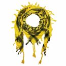 Kufiya - Pentagram yellow - black - Shemagh - Arafat scarf