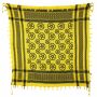 Kufiya - Pentagram yellow - black - Shemagh - Arafat scarf