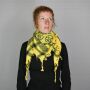 Kufiya - Pentagram yellow - black - Shemagh - Arafat scarf