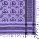Kufiya - Pentagram purple-light purple - black - Shemagh...
