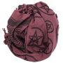 Kufiya - Pentagram red-bordeaux - black - Shemagh - Arafat scarf