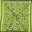 Kufiya - Skulls small green-bright green - black - Shemagh - Arafat scarf