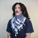 Palituch weiß blau-navy Kufiya PLO Tuch