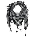 Kufiya - Skulls with bones big black - white - Shemagh - Arafat scarf