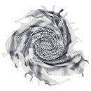 Kufiya white grey-blue dark Shemagh Arafat scarf
