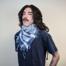 Palituch grau-blau dunkel weiß Kufiya PLO Tuch