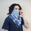 Palituch grau-blau dunkel weiß Kufiya PLO Tuch