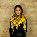 Kufiya - yellow - black - Shemagh - Arafat scarf