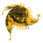 Palituch - gelb - schwarz - Kufiya PLO Tuch