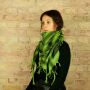 Kufiya - green - black 03 - Shemagh - Arafat scarf