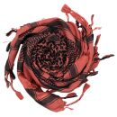 Kufiya - red-terracotta - black 02 - Shemagh - Arafat scarf