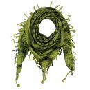 Kufiya - Hearts green-olive green - black - Shemagh -...