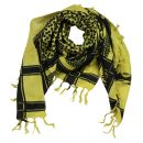 Kufiya style scarf - yellow - black - Shemagh - Arafat scarf