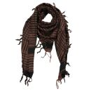 Kufiya style scarf - brown - black - Shemagh - Arafat scarf
