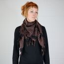 Kufiya style scarf - brown - black - Shemagh - Arafat scarf