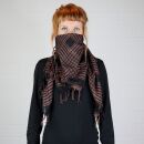 Kufiya style scarf - brown - black - Shemagh - Arafat scarf