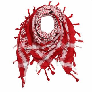 Kufiya - red - white - Shemagh - Arafat scarf