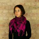 Kufiya - magenta pink - black - Shemagh - Arafat scarf