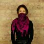 Kufiya - magenta pink - black - Shemagh - Arafat scarf