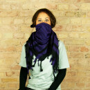 Kufiya - black - dark-dark purple - Shemagh - Arafat scarf