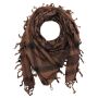 Kufiya - Skulls chequered brown - black - Shemagh - Arafat scarf