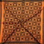 Palituch - Totenköpfe kariert orange - schwarz - Kufiya PLO Tuch