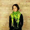 Kufiya - yellow - green-turquoise - Shemagh - Arafat scarf