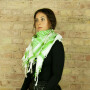 Kufiya - white - green - Shemagh - Arafat scarf