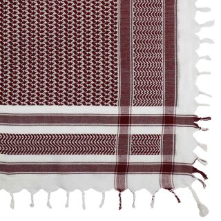 Foulard Kufiya (Shemagh) Blanc Et Violet - 100% Coton, Taille 100x100 Cm, Style Ethnique, Neuf Avec étiquettes