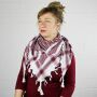 Kufiya - white - rot-bordeaux - Shemagh - Arafat scarf