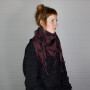 Kufiya - Skulls chequered red-bordeaux - black - Shemagh - Arafat scarf