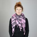 Kufiya - pink - black - Shemagh - Arafat scarf