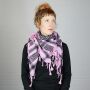 Kufiya - pink - black - Shemagh - Arafat scarf