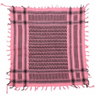 Bandana Palituch - rosa - schwarz - leichtes Kufiya Kopftuch ca. 55x55 cm