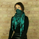 Kufiya - green-turquoise green - black - Shemagh - Arafat scarf