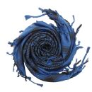 Kufiya - blue-ultramarine - black - Shemagh - Arafat scarf