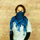 Kufiya - blue-ultramarine - black - Shemagh - Arafat scarf