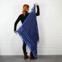 Kufiya - blue-ultramarine - black - Shemagh - Arafat scarf