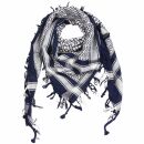 Kufiya - blue-navy - white - Shemagh - Arafat scarf