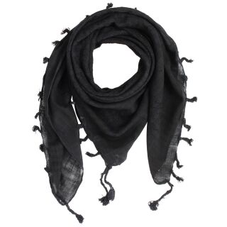 Kufiya - basic woven black - black - Shemagh - Arafat scarf