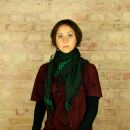 Kufiya style scarf - cross pattern - black - green - Shemagh - Arafat scarf