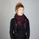 Kufiya - black - red-bordeaux - Shemagh - Arafat scarf